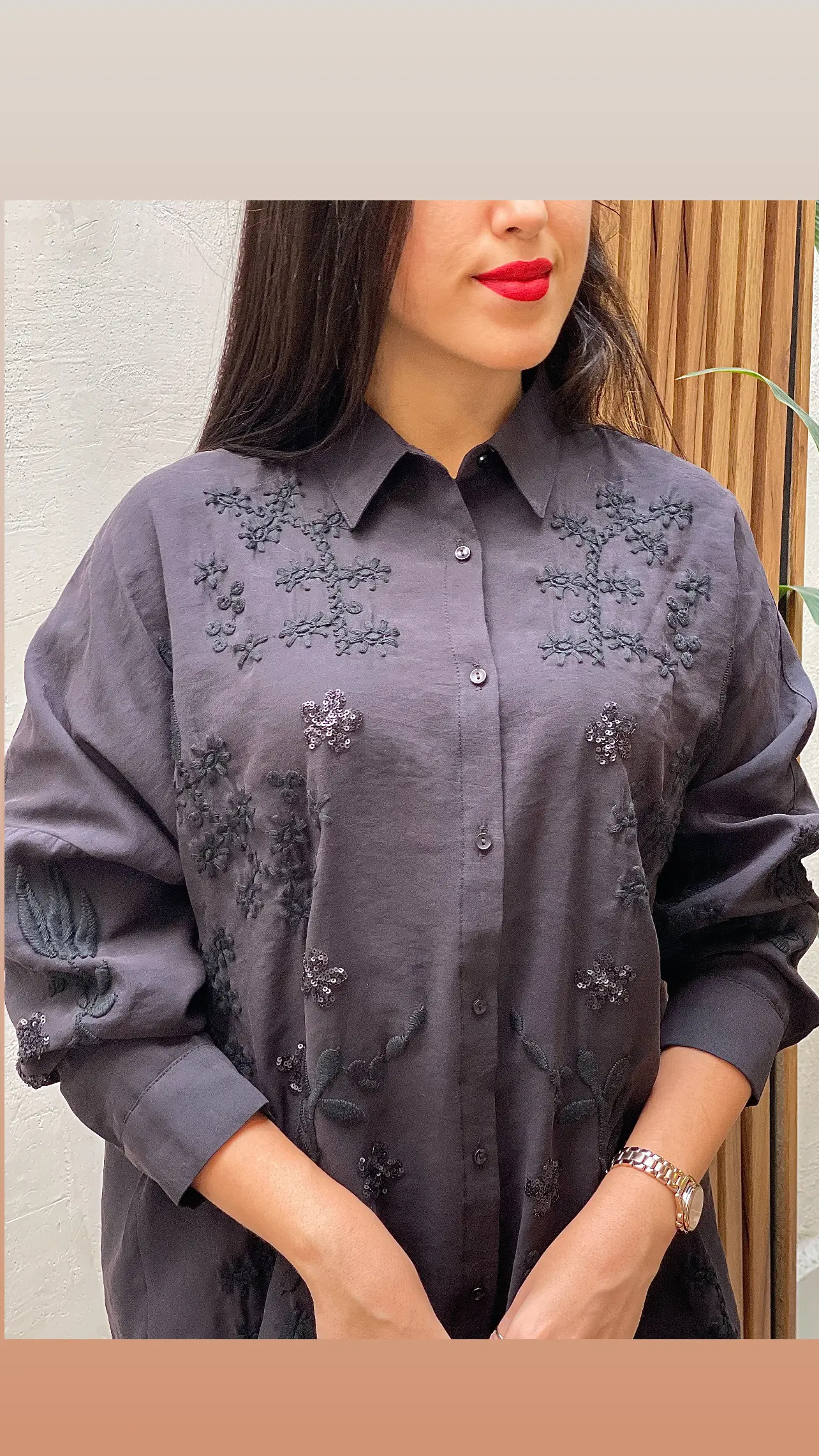 شومیز مانتویی مجلسی طرح ناریس